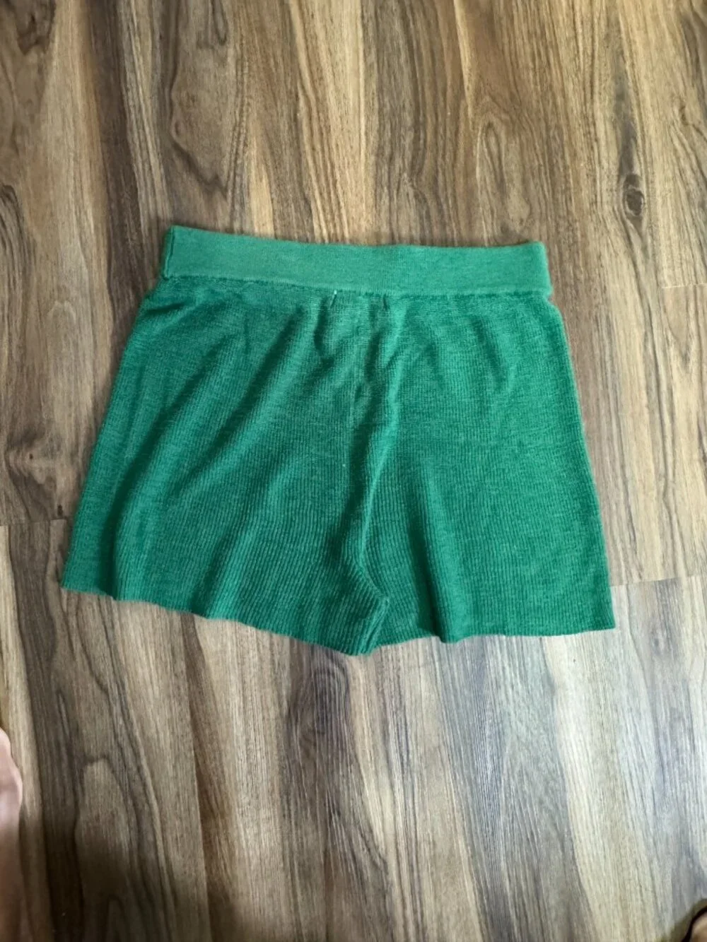 2 Pair of Free People Beach Knit Shorts in Green & Berry High-Rise Boho Sz. L - Picture 2 of 6